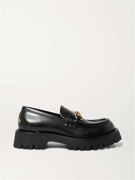 gucci horsebit-detailed leather loafers|Gucci Horsebit platform loafer.